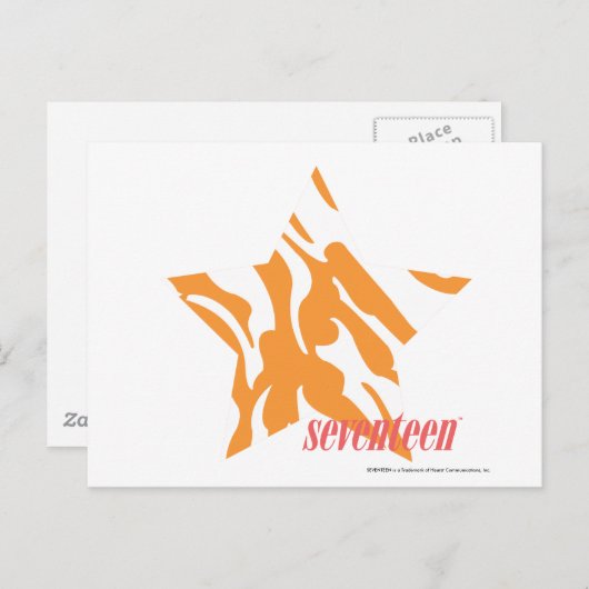 Zebra Orange 3 Postkarte (Vorne/Hinten)