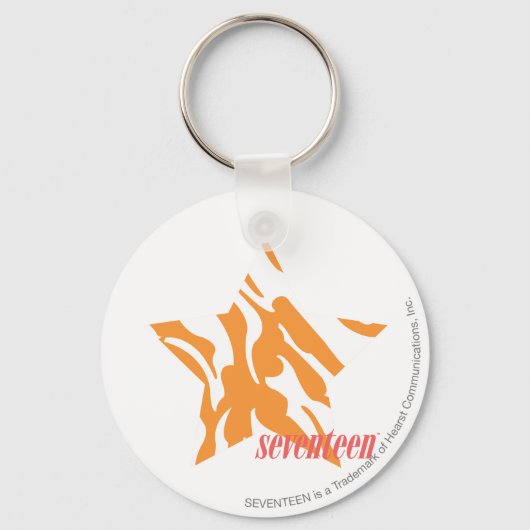 Zebra Orange 3 Schlüsselanhänger (Vorderseite)