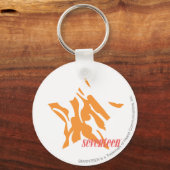 Zebra Orange 3 Schlüsselanhänger (Vorderseite)