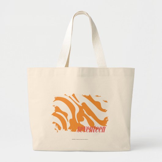 Zebra-Orange 4 Jumbo Stoffbeutel (Vorne)