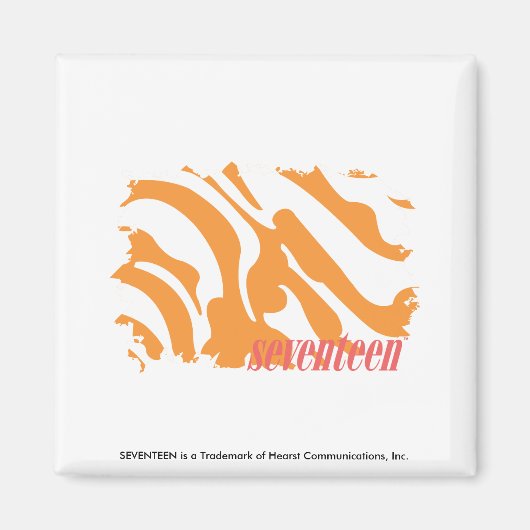 Zebra Orange 4 Magnet (Vorne)