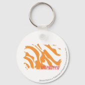 Zebra Orange 4 Schlüsselanhänger (Vorderseite)