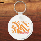 Zebra Orange 4 Schlüsselanhänger (Vorderseite)