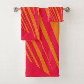 Zebra-Orange Badhandtuch Set (Insitu)