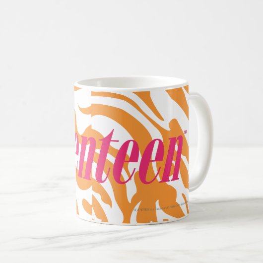 Zebra-Orange Kaffeetasse (VorderseiteRechts)