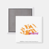 Zebra Orange Magnet (Vorderseite/Rückseite)