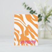 Zebra Orange Postkarte (Stehend Vorderseite)