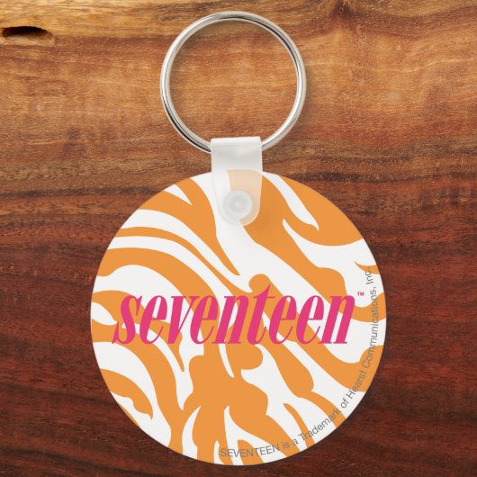 Zebra Orange Schlüsselanhänger (Vorderseite)