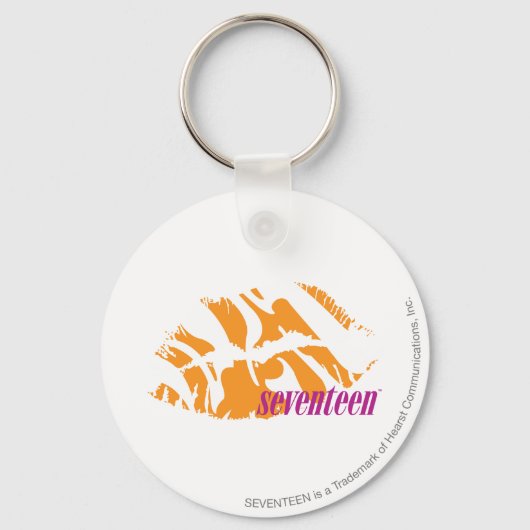 Zebra Orange Schlüsselanhänger (Vorderseite)