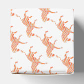 Zebra Orange und Weiße Silhouette Geschenkschachtel (Oben)