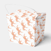 Zebra Orange und Weiße Silhouette Geschenkschachtel (Rückseite)