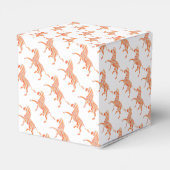 Zebra Orange und Weiße Silhouette Geschenkschachtel (Rückseite)