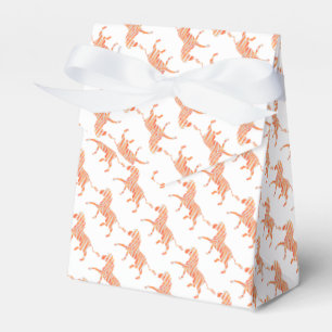 Zebra Orange und Weiße Silhouette Geschenkschachtel