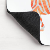 Zebra Orange und Weiße Silhouette Mousepad (Ecke)