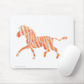Zebra Orange und Weiße Silhouette Mousepad (Mit Mouse)