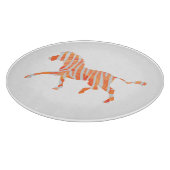 Zebra Orange und Weiße Silhouette Schneidebrett (Ecke)