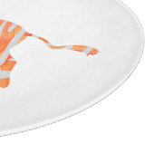 Zebra Orange und Weiße Silhouette Schneidebrett (Ecke)
