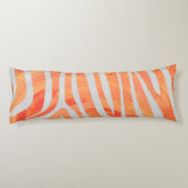 Zebra Orange und Weiße Silhouette Seitenschläferkissen (Rückseite)