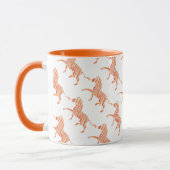 Zebra Orange und Weiße Silhouette Tasse (Links)