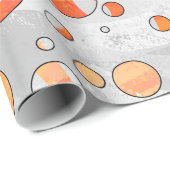Zebra Orange und White Polka Dot Geschenkpapier (Rolleneckpunkt)
