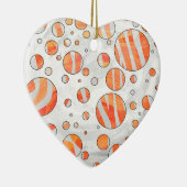Zebra Orange und White Polka Dot Keramikornament (Rechts)