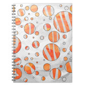 Zebra Orange und White Polka Dot Notizblock (Vorderseite)