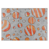 Zebra Orange und White Polka Dot Schneidebrett (Vorderseite)