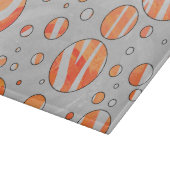 Zebra Orange und White Polka Dot Schneidebrett (Ecke)