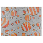 Zebra Orange und White Polka Dot Schneidebrett (Vorderseite)