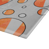 Zebra Orange und White Polka Dot Schneidebrett (Ecke)