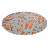 Zebra Orange und White Polka Dot Schneidebrett (Ecke)