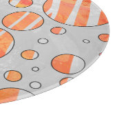 Zebra Orange und White Polka Dot Schneidebrett (Ecke)