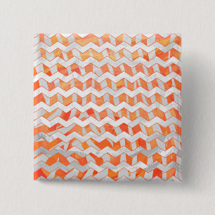 Zebra Orange und White Print Button