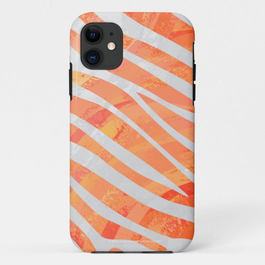Zebra Orange und White Print Case-Mate iPhone Hülle (Rückseite)