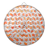 Zebra Orange und White Print Dartscheibe (vorne)