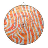 Zebra Orange und White Print Dartscheibe (vorne)