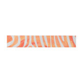 Zebra Orange und White Print Einladungsbanderole (Flach)