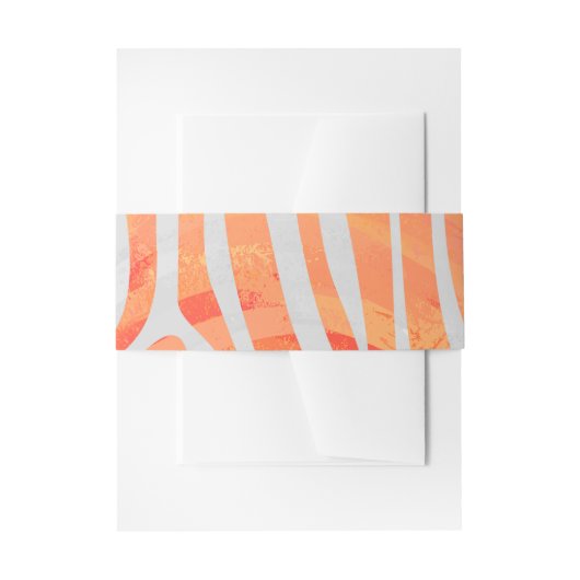 Zebra Orange und White Print Einladungsbanderole (Vorderseite Beispiel)