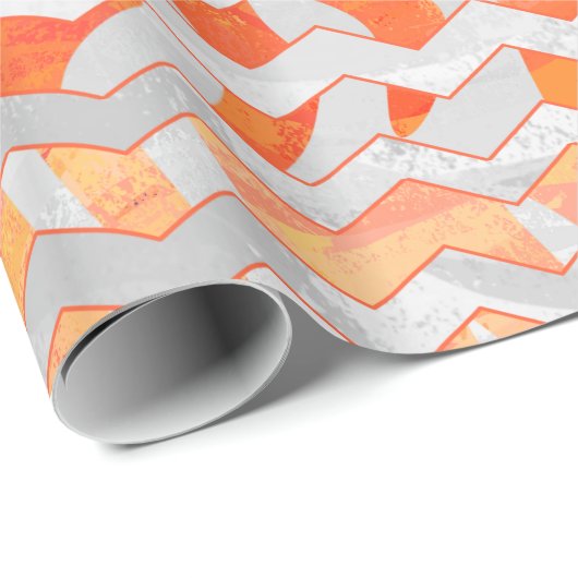 Zebra Orange und White Print Geschenkpapier (Rolleneckpunkt)