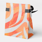 Zebra Orange und White Print Geschenkschachtel (Rückseite)