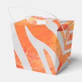 Zebra Orange und White Print Geschenkschachtel (Rückseite)