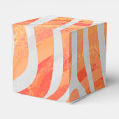 Zebra Orange und White Print Geschenkschachtel (Rückseite)