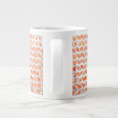 Zebra Orange und White Print Jumbo-Tasse (Rückseite)
