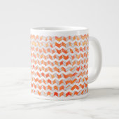 Zebra Orange und White Print Jumbo-Tasse (Vorderseite Rechts)