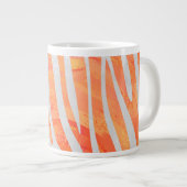 Zebra Orange und White Print Jumbo-Tasse (Vorderseite Rechts)