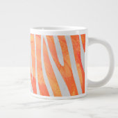 Zebra Orange und White Print Jumbo-Tasse (Rechts)