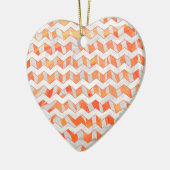 Zebra Orange und White Print Keramik Ornament (Links)