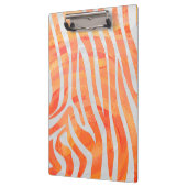 Zebra Orange und White Print Klemmbrett (Links)