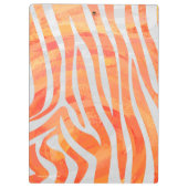 Zebra Orange und White Print Klemmbrett (Rückseite)