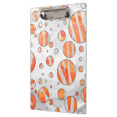 Zebra Orange und White Print Klemmbrett (Links)